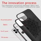 For iPhone 12 / 12 Pro Mandala Embossed Cloth Cover PC + TPU Mobile Phone Case with Magnetic Function and Hand Strap(Grey) - 5