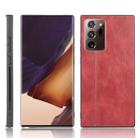 For Samsung Galaxy Note20 Ultra Shockproof Sewing Cow Pattern Skin PC + PU + TPU Case(Red) - 1