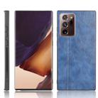 For Samsung Galaxy Note20 Ultra Shockproof Sewing Cow Pattern Skin PC + PU + TPU Case(Blue) - 1