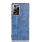 For Samsung Galaxy Note20 Ultra Shockproof Sewing Cow Pattern Skin PC + PU + TPU Case(Blue) - 2
