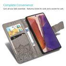 For Samsung Galaxy Note 20 Butterfly Love Flower Embossed Horizontal Flip Leather Case with Bracket / Card Slot / Wallet / Lanyard(Dark Purple) - 5