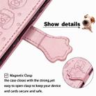 For Samsung Galaxy Note20 Cute Cat and Dog Embossed Horizontal Flip Leather Case with Bracket / Card Slot / Wallet / Lanyard(Rose Gold) - 9