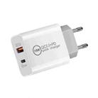 SDC-18W 18W PD + QC 3.0 USB Dual Fast Charging Universal Travel Charger, EU Plug - 1