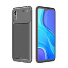 For Xiaomi Redmi 9A Carbon Fiber Texture Shockproof TPU Case(Black) - 1