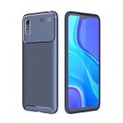 For Xiaomi Redmi 9A Carbon Fiber Texture Shockproof TPU Case(Blue) - 1