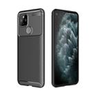 For Google Pixel 5 Carbon Fiber Texture Shockproof TPU Case(Black) - 1