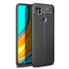 For Xiaomi Redmi 9C Litchi Texture TPU Shockproof Case(Black) - 1