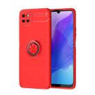 For Huawei Enjoy 20 Metal Ring Holder 360 Degree Rotating TPU Case(Red+Red) - 1