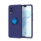 For vivo S7 Metal Ring Holder 360 Degree Rotating TPU Case(Blue+Blue) - 1