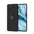 For OnePlus Nord Metal Ring Holder 360 Degree Rotating TPU Case(Black+Black) - 1