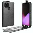 For Google Pixel 5 XL  R64 Texture Single Vertical Flip Leather Protective Case with Card Slots & Photo Frame(Black) - 1