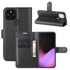 For Google Pixel 5 XL  Litchi Texture Horizontal Flip Protective Case with Holder & Card Slots & Wallet(Black) - 1