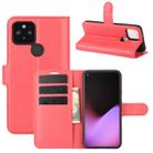 For Google Pixel 5 XL  Litchi Texture Horizontal Flip Protective Case with Holder & Card Slots & Wallet(Red) - 1