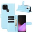 For Google Pixel 5 XL  Litchi Texture Horizontal Flip Protective Case with Holder & Card Slots & Wallet(Blue) - 1