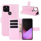 For Google Pixel 5 XL  Litchi Texture Horizontal Flip Protective Case with Holder & Card Slots & Wallet(Pink) - 1