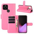 For Google Pixel 5 XL  Litchi Texture Horizontal Flip Protective Case with Holder & Card Slots & Wallet(Rose red) - 1