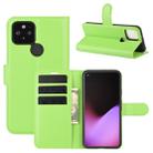 For Google Pixel 5 XL  Litchi Texture Horizontal Flip Protective Case with Holder & Card Slots & Wallet(Green) - 1