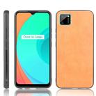 For Oppo Realme C11 Shockproof Sewing Cow Pattern Skin PC + PU + TPU Case(Orange) - 1