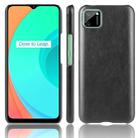 For Oppo Realme C11 Shockproof Litchi Texture PC + PU Case(Black) - 1