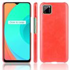 For Oppo Realme C11 Shockproof Litchi Texture PC + PU Case(Red) - 1