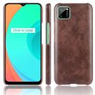 For Oppo Realme C11 Shockproof Litchi Texture PC + PU Case(Brown) - 1