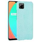 For Oppo Realme C11 Shockproof Crocodile Texture PC + PU Case(Light Green) - 1