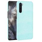 For OnePlus Nord Shockproof Crocodile Texture PC + PU Case(Light Green) - 1