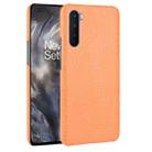 For OnePlus Nord Shockproof Crocodile Texture PC + PU Case(Orange) - 1