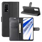 For Vivo iQOO Z1x Litchi Texture Horizontal Flip Protective Case with Holder & Card Slots & Wallet(Black) - 1