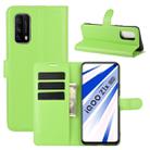 For Vivo iQOO Z1x Litchi Texture Horizontal Flip Protective Case with Holder & Card Slots & Wallet(Green) - 1