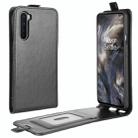 For OnePlus Nord  R64 Texture Single Vertical Flip Leather Protective Case with Card Slots & Photo Frame(Black) - 1