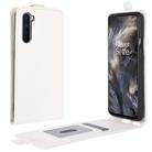 For OnePlus Nord  R64 Texture Single Vertical Flip Leather Protective Case with Card Slots & Photo Frame(White) - 1