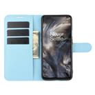 For OnePlus Nord Litchi Texture Horizontal Flip Protective Case with Holder & Card Slots & Wallet(Blue) - 4