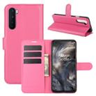 For OnePlus Nord Litchi Texture Horizontal Flip Protective Case with Holder & Card Slots & Wallet(Rose red) - 1