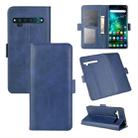 For TCL 10 Pro Dual-side Magnetic Buckle Horizontal Flip Leather Case with Holder & Card Slots & Wallet(Dark Blue) - 1