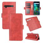 For TCL 10 Pro Dual-side Magnetic Buckle Horizontal Flip Leather Case with Holder & Card Slots & Wallet(Red) - 1
