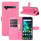 For TCL 10 Pro Litchi Texture Horizontal Flip Protective Case with Holder & Card Slots & Wallet(Rose red) - 1