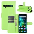 For TCL 10 Pro Litchi Texture Horizontal Flip Protective Case with Holder & Card Slots & Wallet(Green) - 1