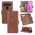 For TCL 10L Dual-side Magnetic Buckle Horizontal Flip Leather Case with Holder & Card Slots & Wallet(Brown) - 1