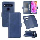 For TCL 10L Dual-side Magnetic Buckle Horizontal Flip Leather Case with Holder & Card Slots & Wallet(Dark Blue) - 1