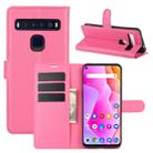 For TCL 10L Litchi Texture Horizontal Flip Protective Case with Holder & Card Slots & Wallet(Rose red) - 1