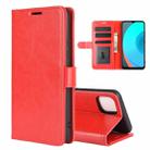 For OPPO Realme C11 R64 Texture Single Horizontal Flip Protective Case with Holder & Card Slots & Wallet& Photo Frame(Red) - 1