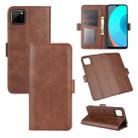 For OPPO Realme C11 Dual-side Magnetic Buckle Horizontal Flip Leather Case with Holder & Card Slots & Wallet(Brown) - 1