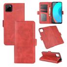 For OPPO Realme C11 Dual-side Magnetic Buckle Horizontal Flip Leather Case with Holder & Card Slots & Wallet(Red) - 1