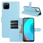 For OPPO Realme C11 Litchi Texture Horizontal Flip Protective Case with Holder & Card Slots & Wallet(Blue) - 1