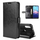 For Motorola Moto E 2020 R64 Texture Single Horizontal Flip Protective Case with Holder & Card Slots & Wallet& Photo Frame(Black) - 1