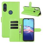 For Motorola Moto E 2020 Litchi Texture Horizontal Flip Protective Case with Holder & Card Slots & Wallet(Green) - 1