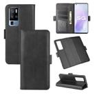 For Vivo X50 Pro+ Dual-side Magnetic Buckle Horizontal Flip Leather Case with Holder & Card Slots & Wallet(Black) - 1