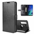 For Motorola One Fusion R64 Texture Single Horizontal Flip Protective Case with Holder & Card Slots & Wallet& Photo Frame(Black) - 1