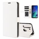 For Motorola One Fusion R64 Texture Single Horizontal Flip Protective Case with Holder & Card Slots & Wallet& Photo Frame(White) - 1